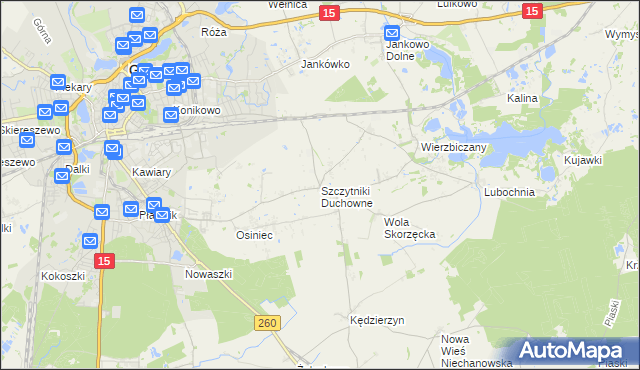 mapa Szczytniki Duchowne, Szczytniki Duchowne na mapie Targeo