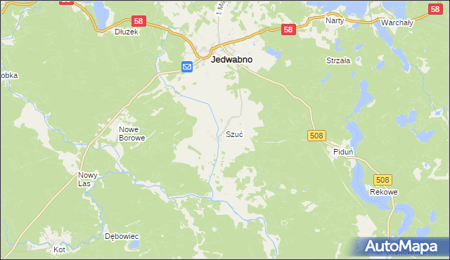 mapa Szuć, Szuć na mapie Targeo