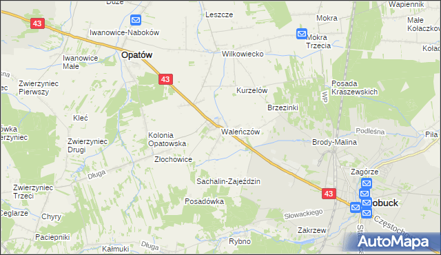 mapa Waleńczów, Waleńczów na mapie Targeo