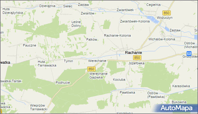 mapa Werechanie-Kolonia, Werechanie-Kolonia na mapie Targeo