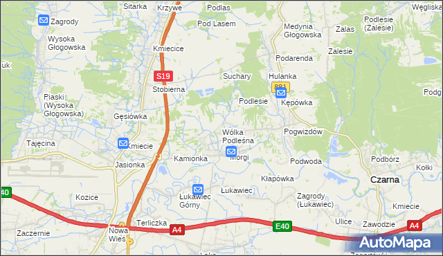 mapa Wólka Podleśna, Wólka Podleśna na mapie Targeo