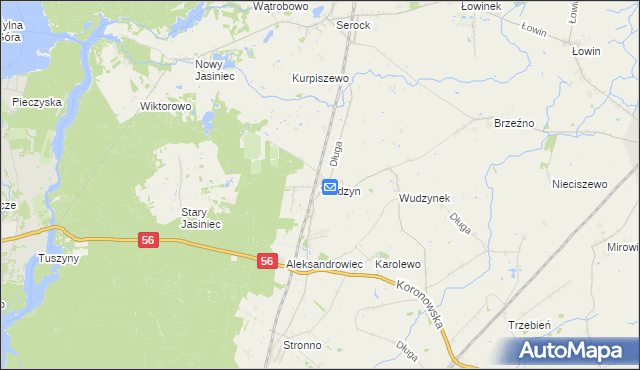 mapa Wudzyn, Wudzyn na mapie Targeo