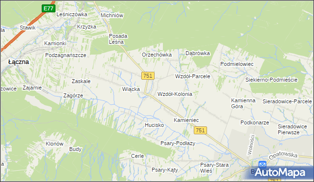 mapa Wzdół-Kolonia, Wzdół-Kolonia na mapie Targeo