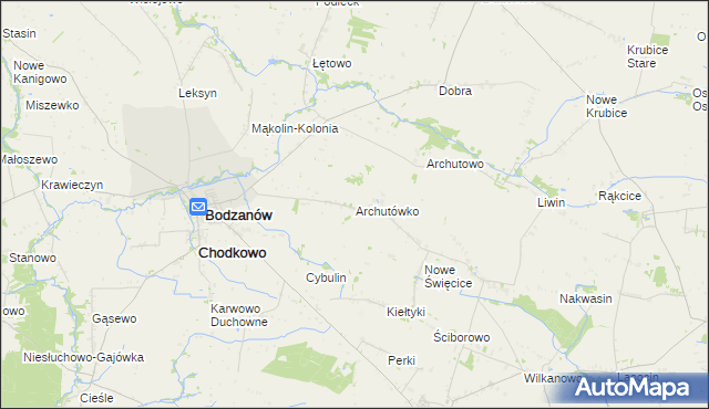 mapa Archutówko, Archutówko na mapie Targeo