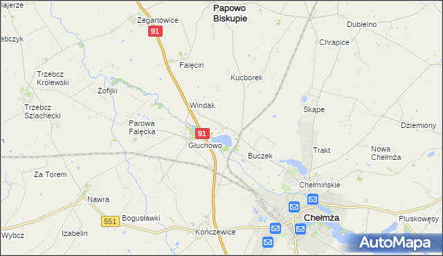 mapa Bielczyny, Bielczyny na mapie Targeo
