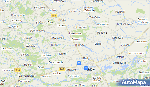 mapa Bilczyce, Bilczyce na mapie Targeo