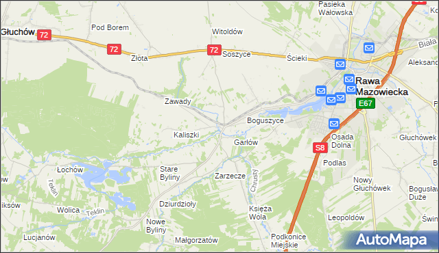 mapa Boguszyce Małe, Boguszyce Małe na mapie Targeo