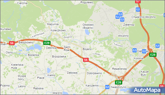 mapa Bojano, Bojano na mapie Targeo