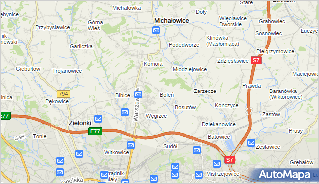 mapa Boleń, Boleń na mapie Targeo