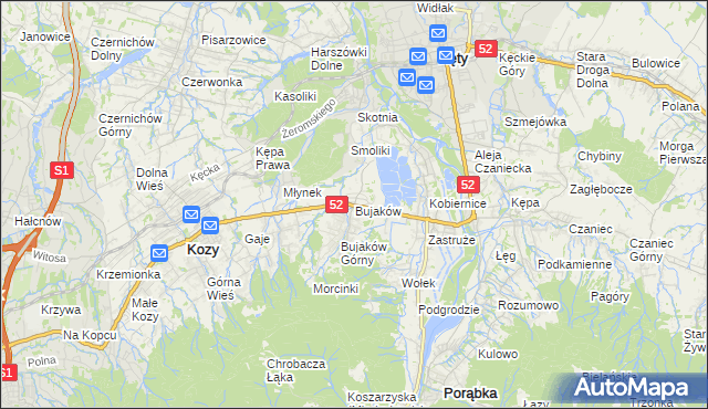 mapa Bujaków, Bujaków na mapie Targeo