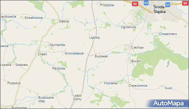 mapa Bukówek, Bukówek na mapie Targeo