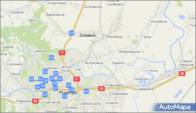 mapa Buszkowiczki, Buszkowiczki na mapie Targeo