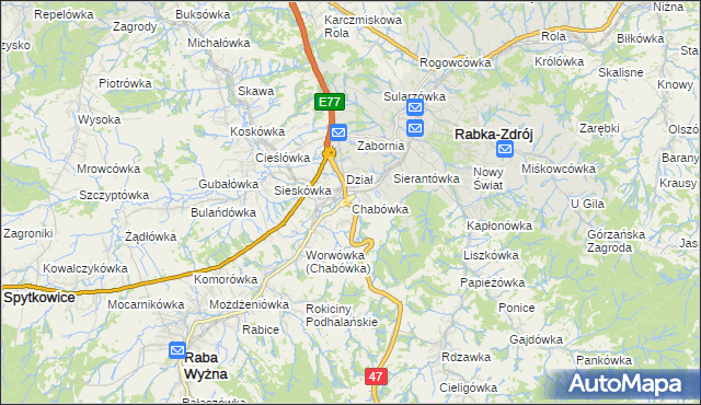 mapa Chabówka, Chabówka na mapie Targeo