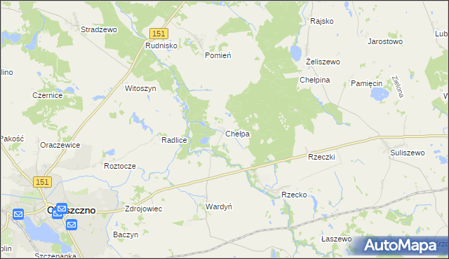 mapa Chełpa, Chełpa na mapie Targeo