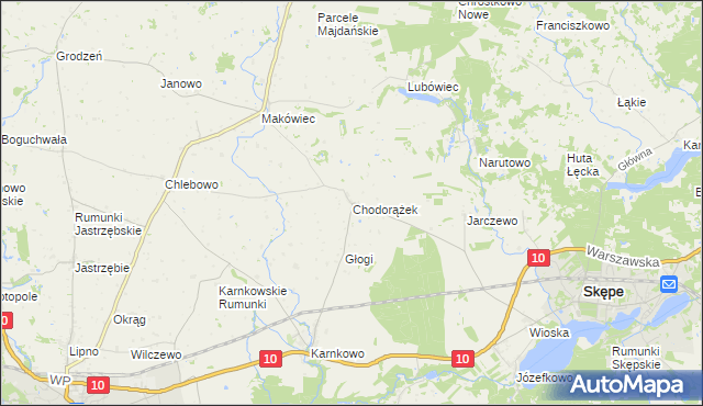 mapa Chodorążek, Chodorążek na mapie Targeo