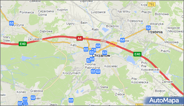 mapa Chrzanów, Chrzanów na mapie Targeo