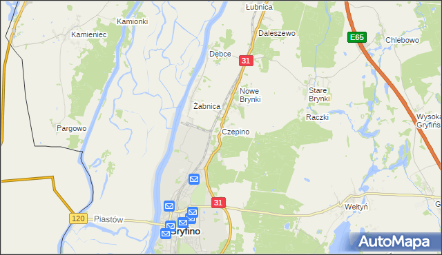 mapa Czepino, Czepino na mapie Targeo