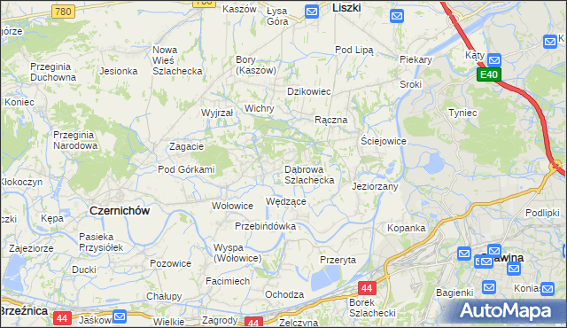 mapa Dąbrowa Szlachecka, Dąbrowa Szlachecka na mapie Targeo