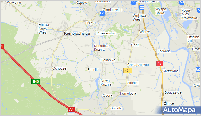 mapa Domecko, Domecko na mapie Targeo