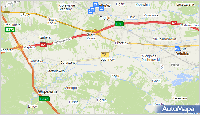 mapa Duchnów, Duchnów na mapie Targeo