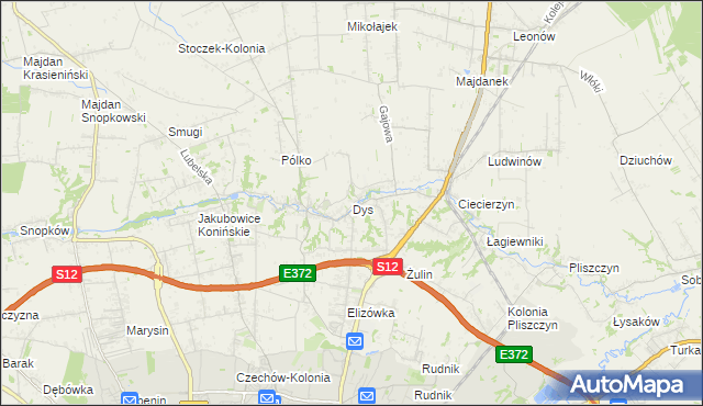 mapa Dys, Dys na mapie Targeo