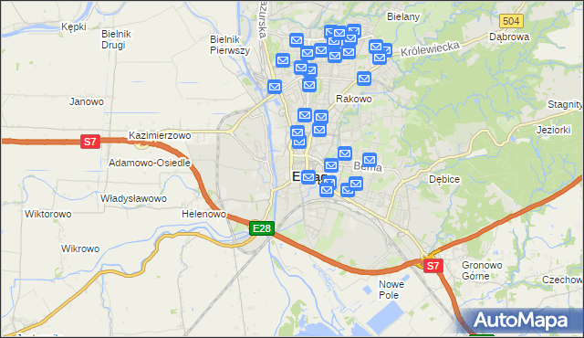 mapa Elbląga, Elbląg na mapie Targeo