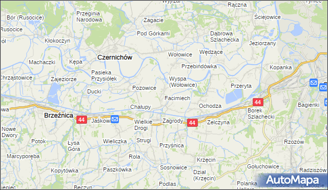 mapa Facimiech, Facimiech na mapie Targeo