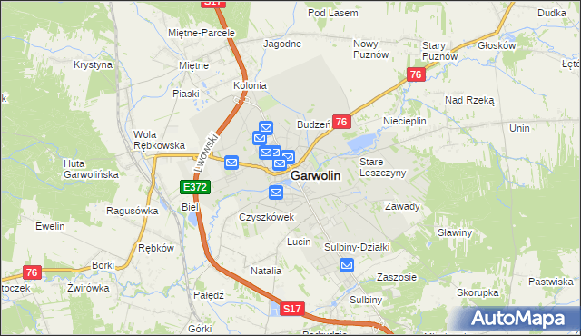 mapa Garwolin, Garwolin na mapie Targeo