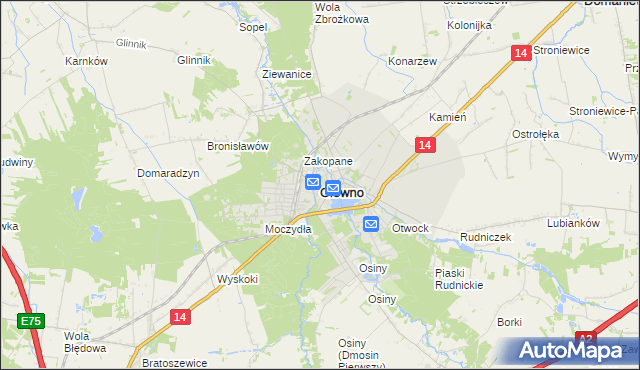 mapa Głowno, Głowno na mapie Targeo