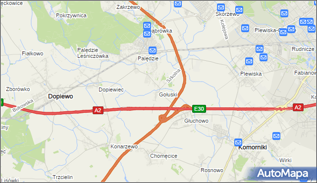 mapa Gołuski, Gołuski na mapie Targeo