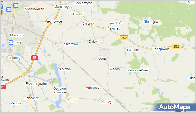 mapa Góra gmina Inowrocław, Góra gmina Inowrocław na mapie Targeo