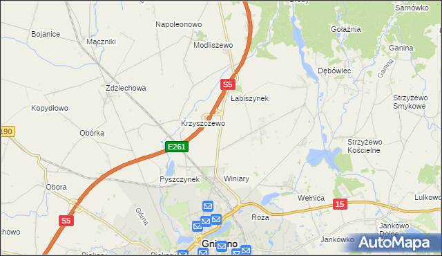 mapa Goślinowo, Goślinowo na mapie Targeo