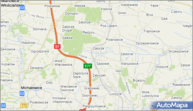 mapa Goszcza, Goszcza na mapie Targeo