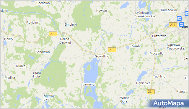 mapa Gowidlino, Gowidlino na mapie Targeo