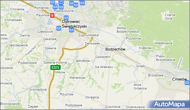 mapa Goździelin, Goździelin na mapie Targeo