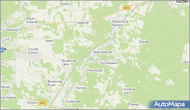 mapa Grabarka gmina Nurzec-Stacja, Grabarka gmina Nurzec-Stacja na mapie Targeo