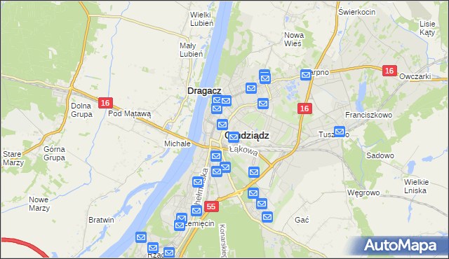 mapa Grudziądza, Grudziądz na mapie Targeo