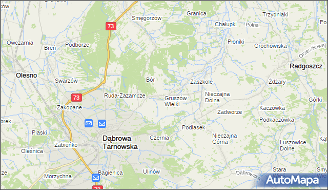 mapa Gruszów Wielki, Gruszów Wielki na mapie Targeo