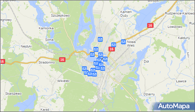 mapa Iława, Iława na mapie Targeo