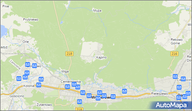mapa Kąpino, Kąpino na mapie Targeo
