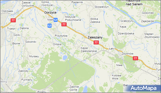 mapa Kępie Zaleszańskie, Kępie Zaleszańskie na mapie Targeo