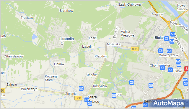 mapa Klaudyn, Klaudyn na mapie Targeo