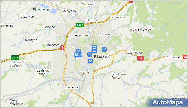 mapa Kłodzka, Kłodzko na mapie Targeo