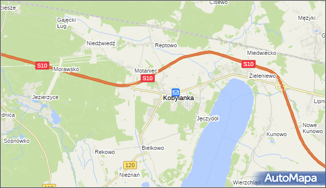 mapa Kobylanka powiat stargardzki, Kobylanka powiat stargardzki na mapie Targeo
