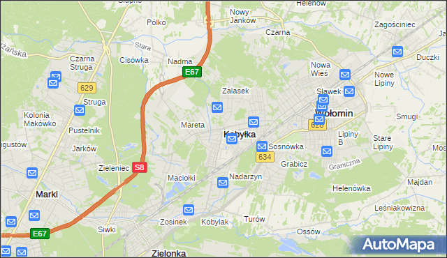 mapa Kobyłka, Kobyłka na mapie Targeo