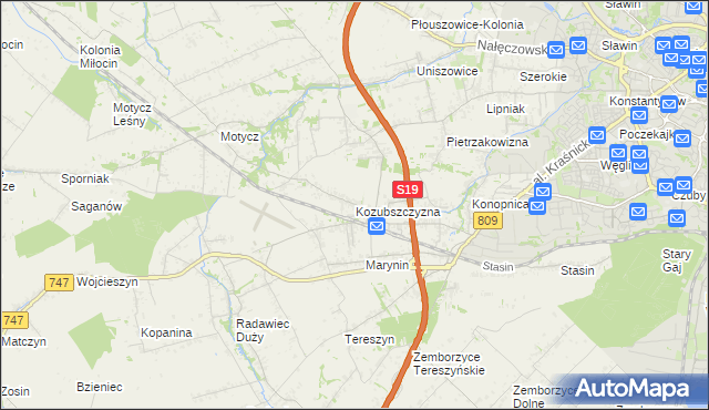 mapa Kozubszczyzna, Kozubszczyzna na mapie Targeo