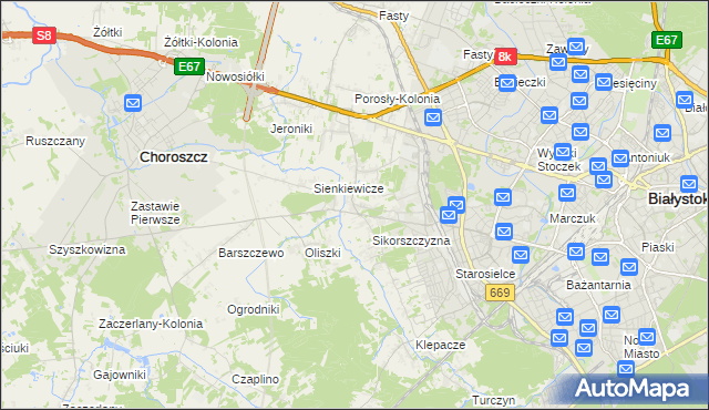 mapa Krupniki, Krupniki na mapie Targeo