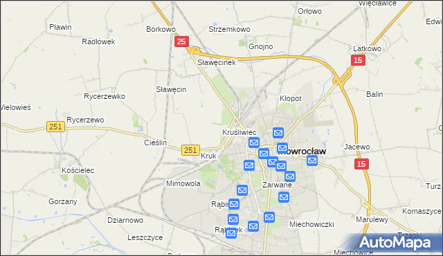 mapa Kruśliwiec, Kruśliwiec na mapie Targeo