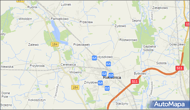 mapa Krzyszkowo, Krzyszkowo na mapie Targeo