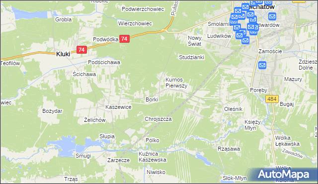 mapa Kurnos Drugi, Kurnos Drugi na mapie Targeo